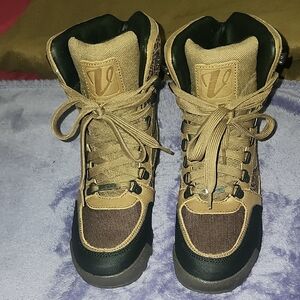 Vasque Boys Stylish Tan and Brown High-Top Boots Designer Kids Boots Winter Boot